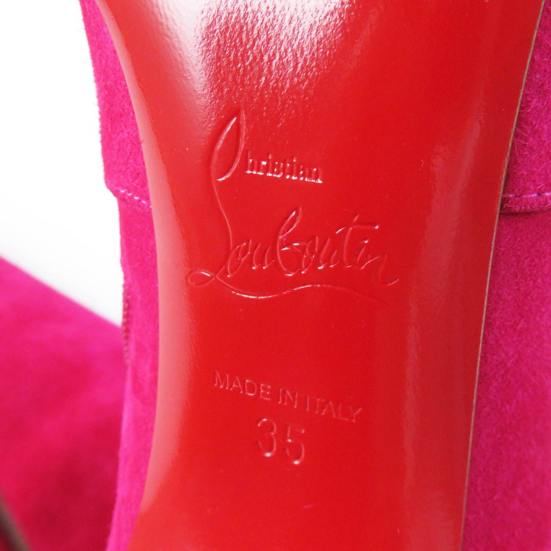 Christian Louboutin Knee high boots Main: Suede shocking pink ELEONOR BOTTA 100 Eleonor Botta Women 35 Used Authentic