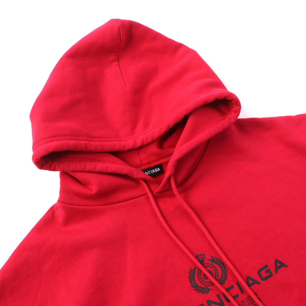 BALENCIAGA Hoodie 570811 Main: 100% cotton Red mens XXL Used Authentic