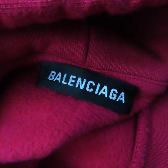 BALENCIAGA Hoodie 570811 Main: 100% cotton Red mens XXL Used Authentic