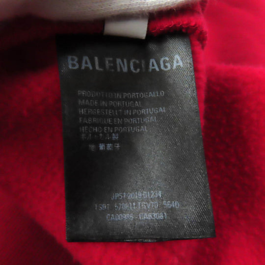 BALENCIAGA Hoodie 570811 Main: 100% cotton Red mens XXL Used Authentic