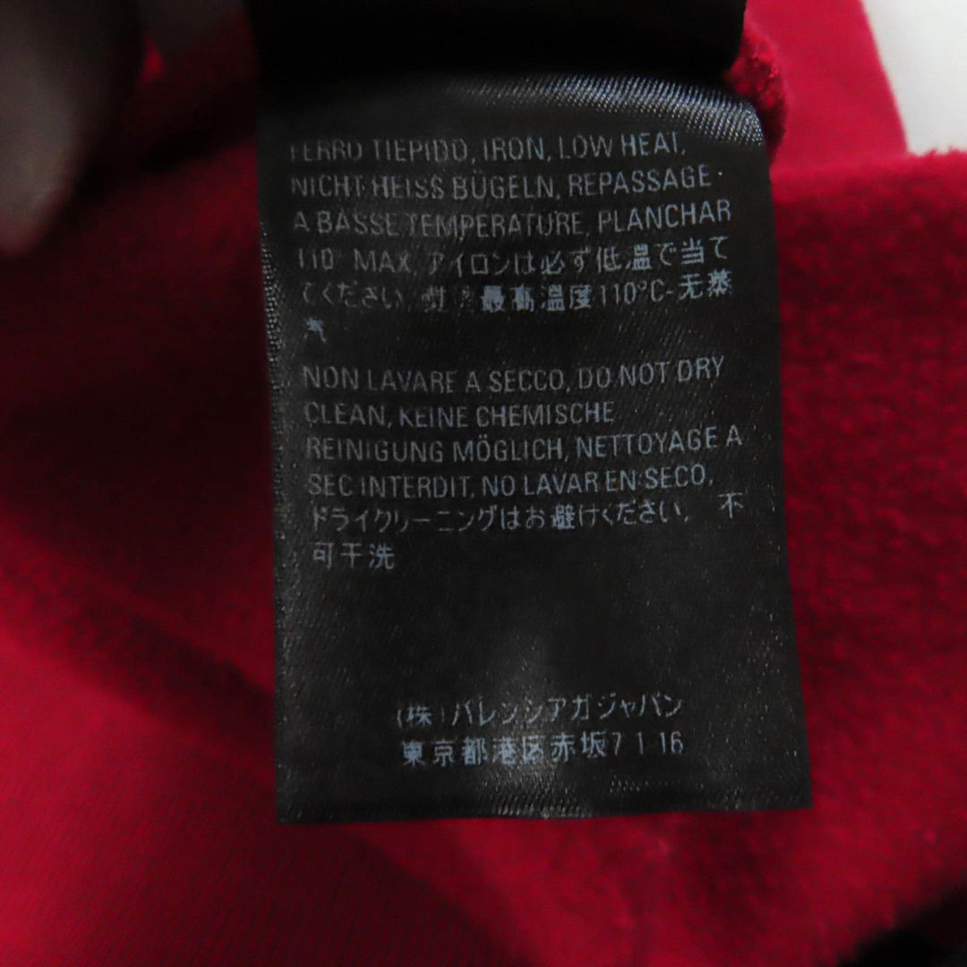 BALENCIAGA Hoodie 570811 Main: 100% cotton Red mens XXL Used Authentic
