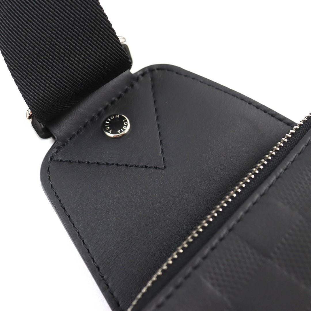 LOUIS VUITTON Sling bag N41720 Damier Anfini black Avenue sling bag mens Used Authentic