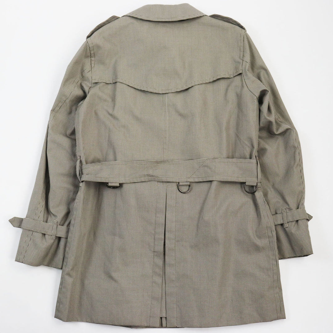 BURBERRY LONDON trench coat Outer: 100% cotton, Lining: Cupra, Sleeve lining: Cupra, Sleeve lining: Polyester, Part: Leather Ivory black mens L Used Authentic