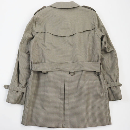 BURBERRY LONDON trench coat Outer: 100% cotton, Lining: Cupra, Sleeve lining: Cupra, Sleeve lining: Polyester, Part: Leather Ivory black mens L Used Authentic