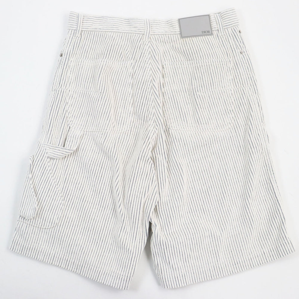 Dior HOMME Shorts 013D008A228X Outer material: 85% cotton, Outer material: 15% polyester, Part: leather White gray mens 30 Used Authentic