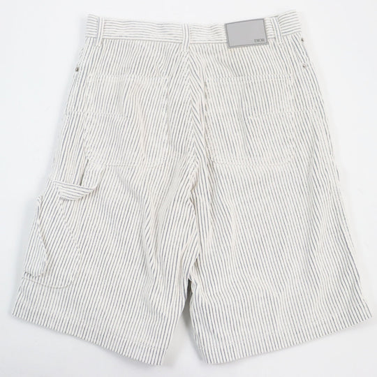 Dior HOMME Shorts 013D008A228X Outer material: 85% cotton, Outer material: 15% polyester, Part: leather White gray mens 30 Used Authentic