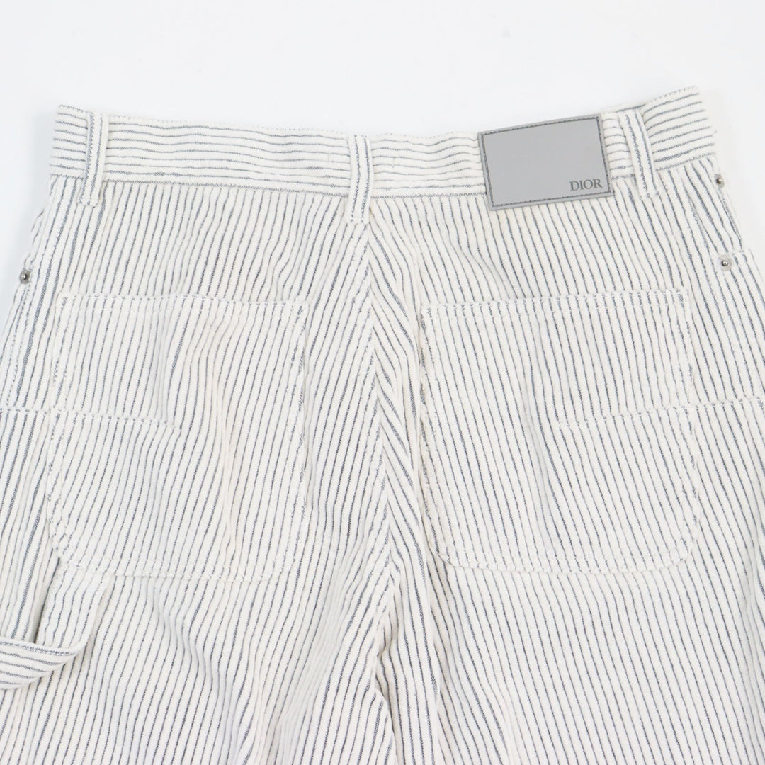 Dior HOMME Shorts 013D008A228X Outer material: 85% cotton, Outer material: 15% polyester, Part: leather White gray mens 30 Used Authentic