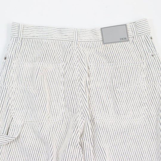 Dior HOMME Shorts 013D008A228X Outer material: 85% cotton, Outer material: 15% polyester, Part: leather White gray mens 30 Used Authentic
