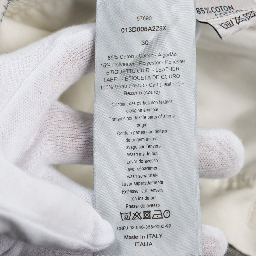 Dior HOMME Shorts 013D008A228X Outer material: 85% cotton, Outer material: 15% polyester, Part: leather White gray mens 30 Used Authentic