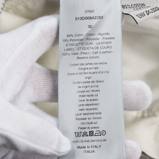 Dior HOMME Shorts 013D008A228X Outer material: 85% cotton, Outer material: 15% polyester, Part: leather White gray mens 30 Used Authentic