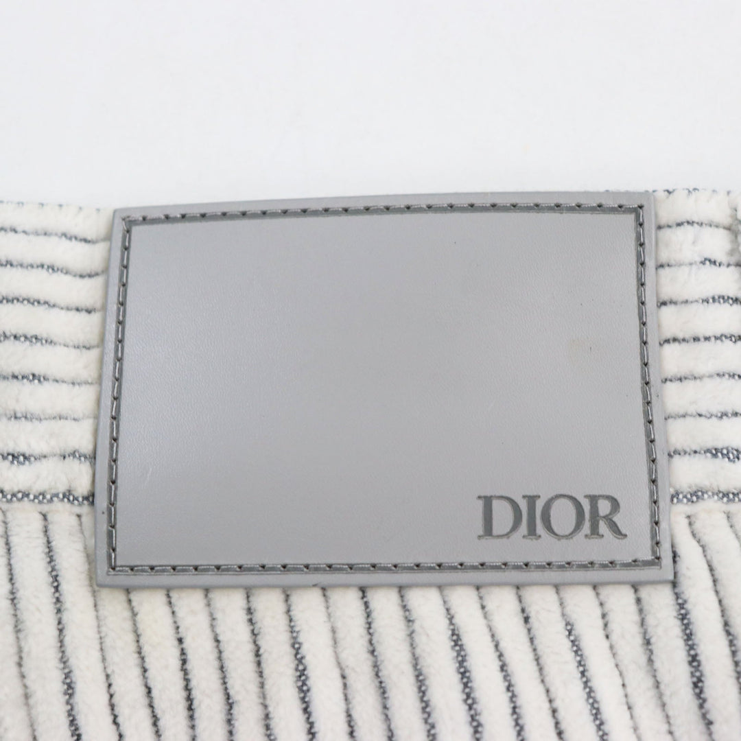 Dior HOMME Shorts 013D008A228X Outer material: 85% cotton, Outer material: 15% polyester, Part: leather White gray mens 30 Used Authentic