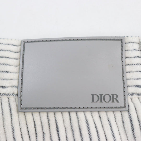Dior HOMME Shorts 013D008A228X Outer material: 85% cotton, Outer material: 15% polyester, Part: leather White gray mens 30 Used Authentic