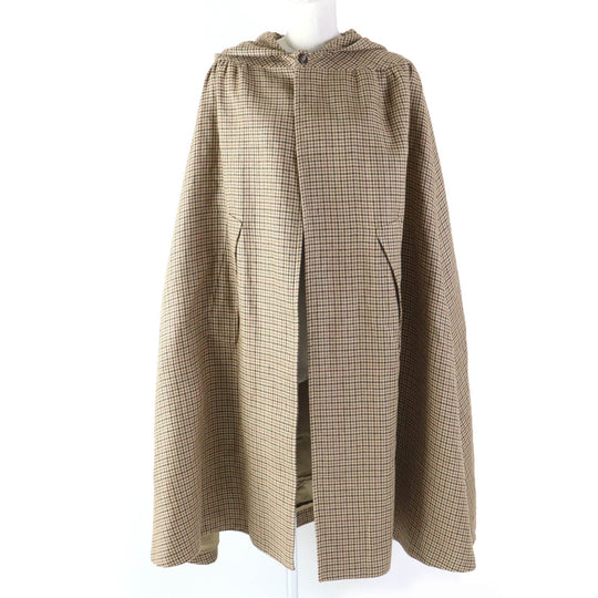 CELINE poncho 2M374408I Main: 100% linen, lining: 54% cupra, lining: 46% rayon Brown type Women 36 Used Authentic
