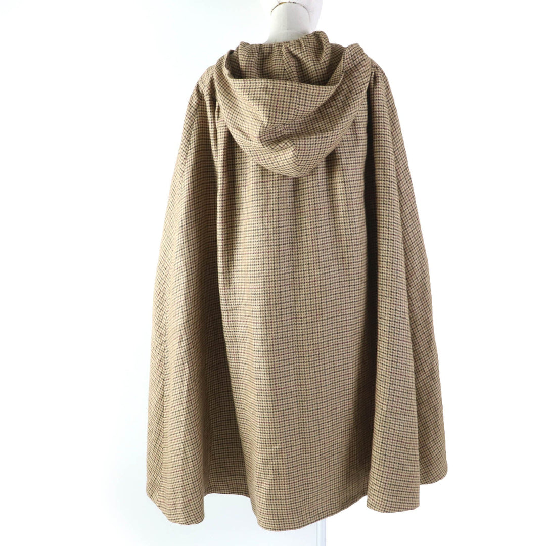 CELINE poncho 2M374408I Main: 100% linen, lining: 54% cupra, lining: 46% rayon Brown type Women 36 Used Authentic