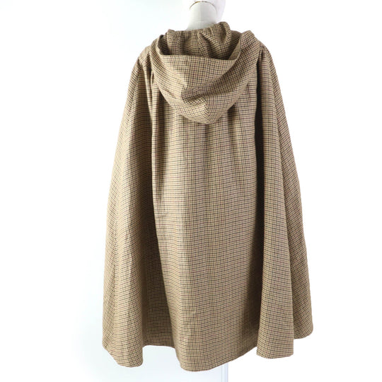 CELINE poncho 2M374408I Main: 100% linen, lining: 54% cupra, lining: 46% rayon Brown type Women 36 Used Authentic