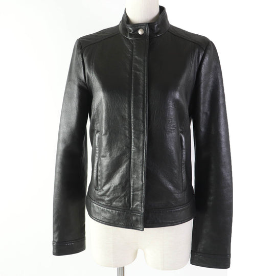 GUCCI Riders jacket 290487 Main: Lamb leather, Lining: 100% rayon black Women 40 Used Authentic