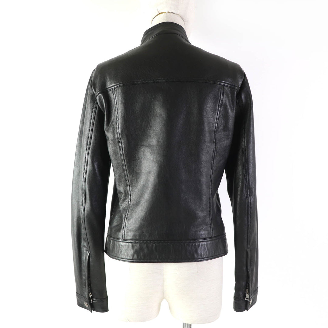 GUCCI Riders jacket 290487 Main: Lamb leather, Lining: 100% rayon black Women 40 Used Authentic