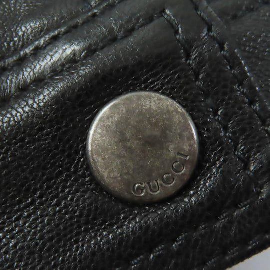 GUCCI Riders jacket 290487 Main: Lamb leather, Lining: 100% rayon black Women 40 Used Authentic