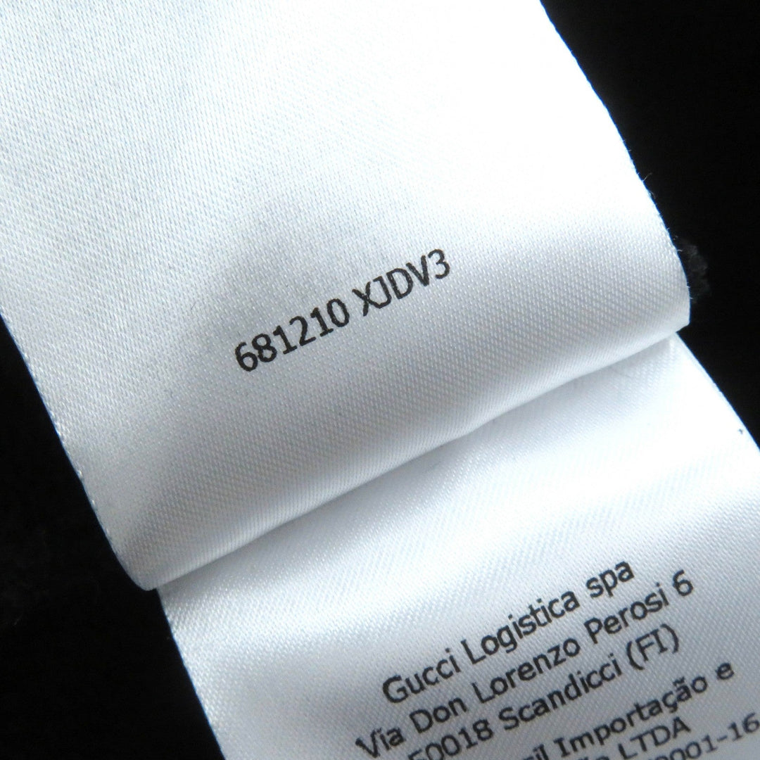 GUCCI Hoodie 681210 Main: 100% cotton Black red white mens L Used Authentic