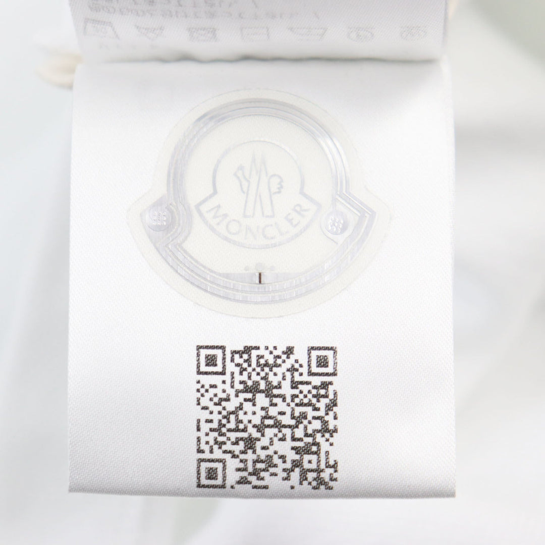 MONCLER Short sleeve polo shirt H20918A00009 84556 Main: 100% cotton white Stainless Steel POLO mens S Used Authentic