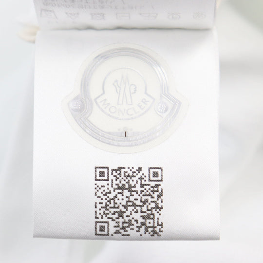MONCLER Short sleeve polo shirt H20918A00009 84556 Main: 100% cotton white Stainless Steel POLO mens S Used Authentic