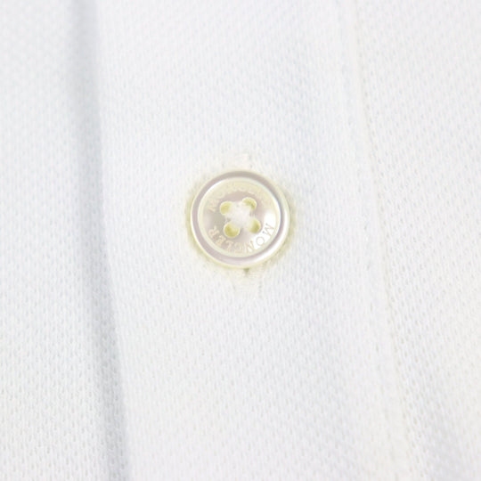MONCLER Short sleeve polo shirt H20918A00009 84556 Main: 100% cotton white Stainless Steel POLO mens S Used Authentic
