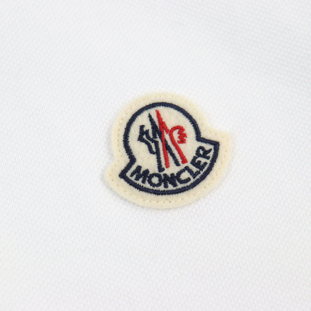 MONCLER Short sleeve polo shirt H20918A00009 84556 Main: 100% cotton white Stainless Steel POLO mens S Used Authentic