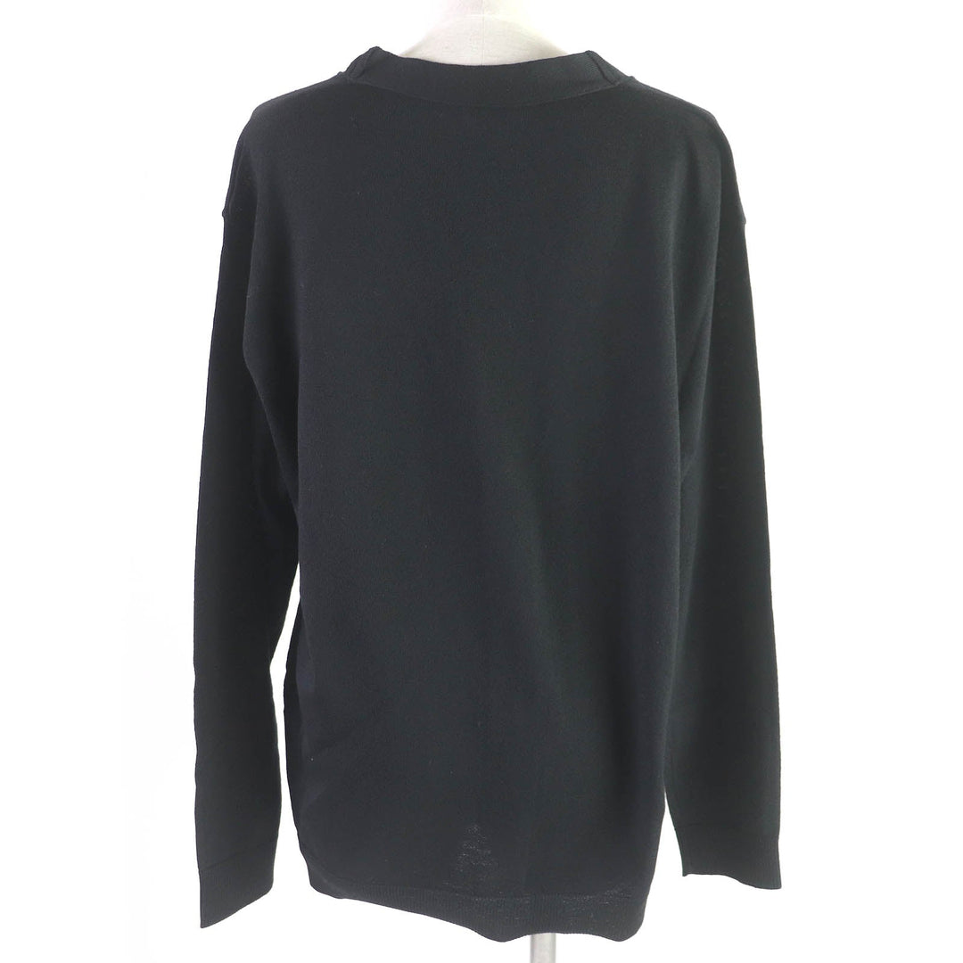 LOEWE cardigan Q825Y16K014 Main: 100% wool black Women M Used Authentic