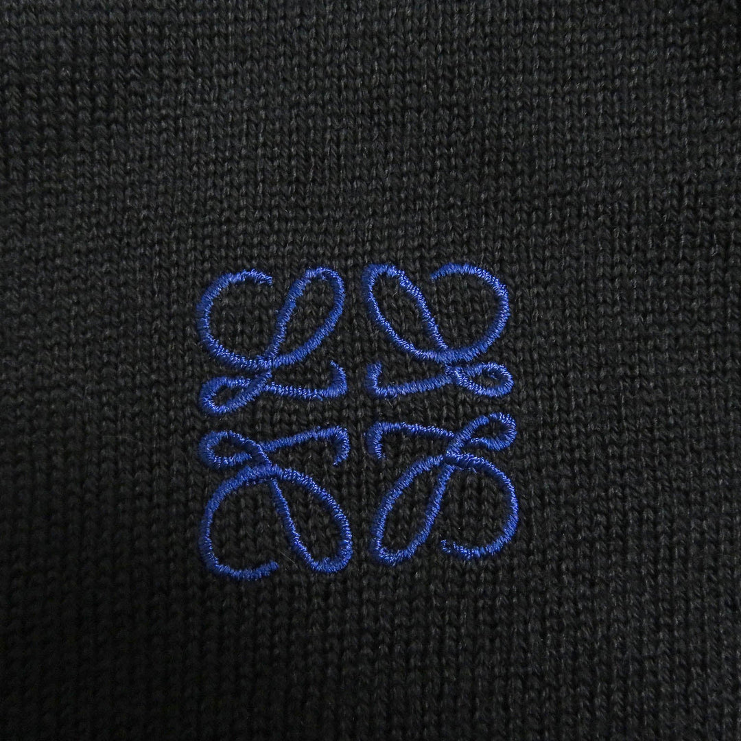 LOEWE cardigan Q825Y16K014 Main: 100% wool black Women M Used Authentic