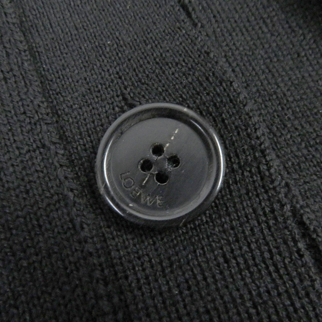 LOEWE cardigan Q825Y16K014 Main: 100% wool black Women M Used Authentic