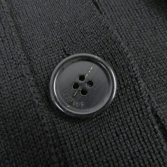 LOEWE cardigan Q825Y16K014 Main: 100% wool black Women M Used Authentic