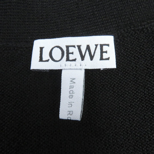 LOEWE cardigan Q825Y16K014 Main: 100% wool black Women M Used Authentic