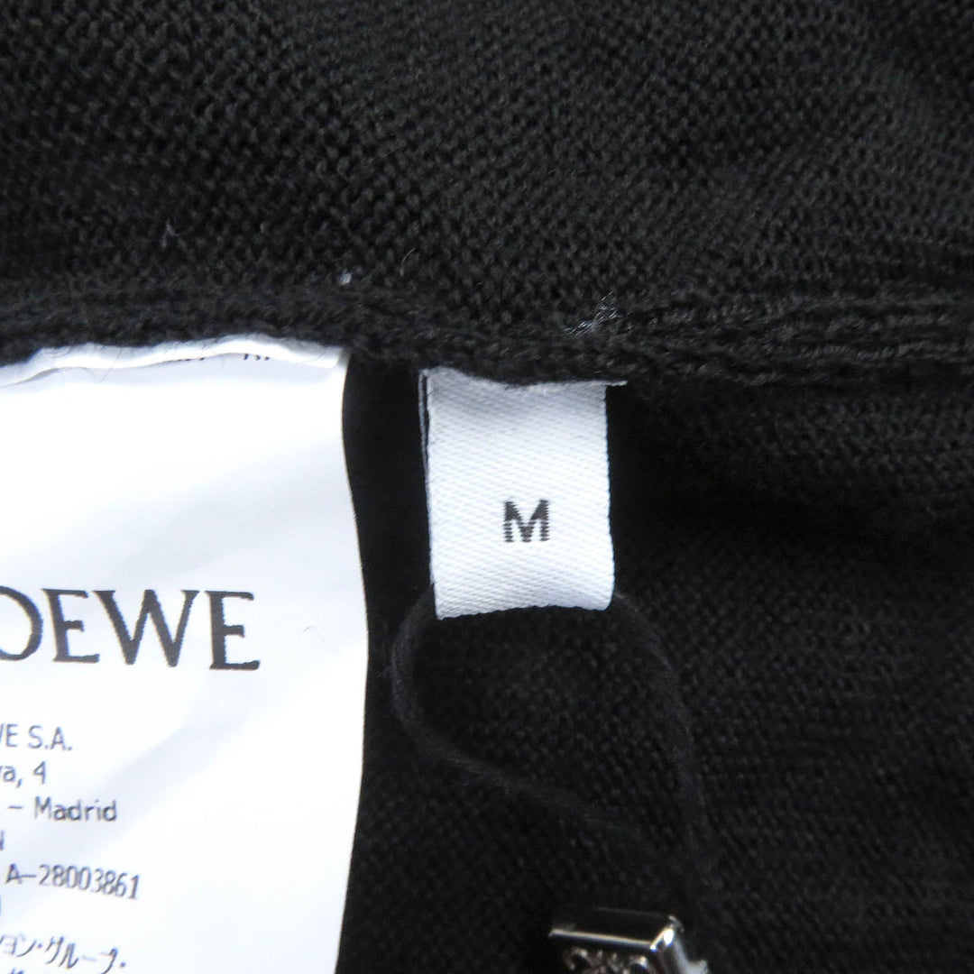 LOEWE cardigan Q825Y16K014 Main: 100% wool black Women M Used Authentic