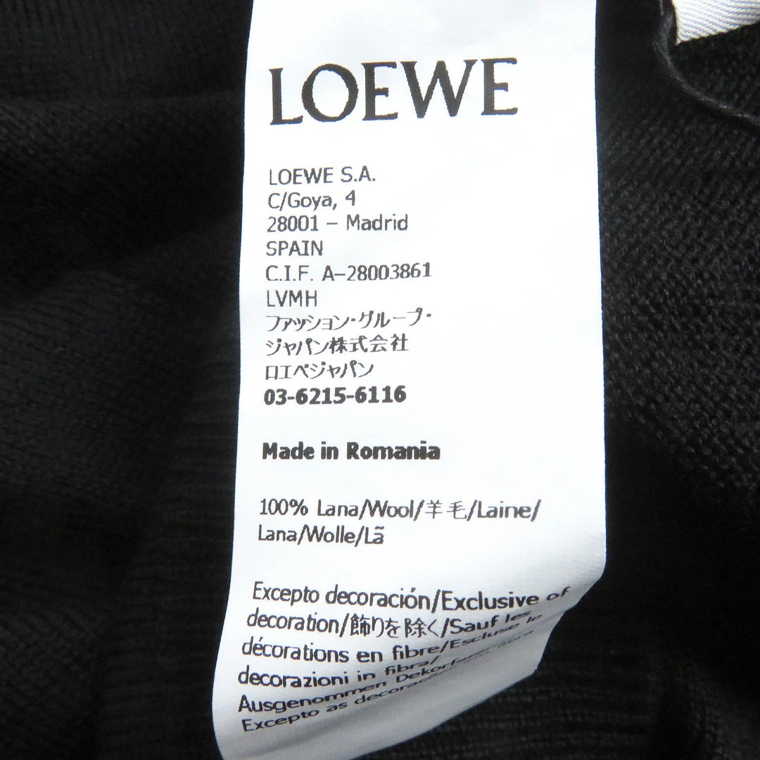 LOEWE cardigan Q825Y16K014 Main: 100% wool black Women M Used Authentic