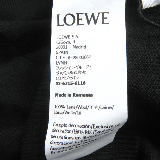 LOEWE cardigan Q825Y16K014 Main: 100% wool black Women M Used Authentic