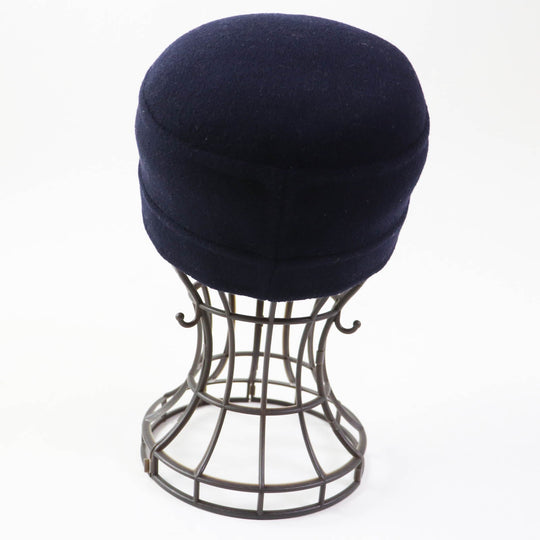 Christian Dior cap 21DCH918I100 Outer: 99% wool, Outer: 1% silk, Lining: 99% wool, Lining: 1% silk Dark navy Women 57 Used Authentic