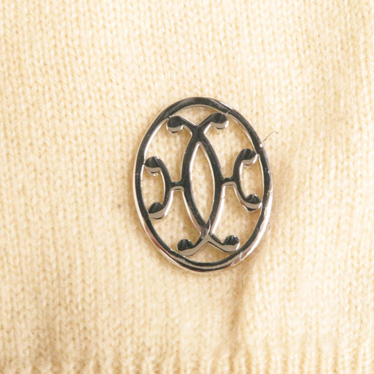 HERMES Short sleeve knit 06-7700 Outer material: 100% cashmere beige Women 36 Used Authentic