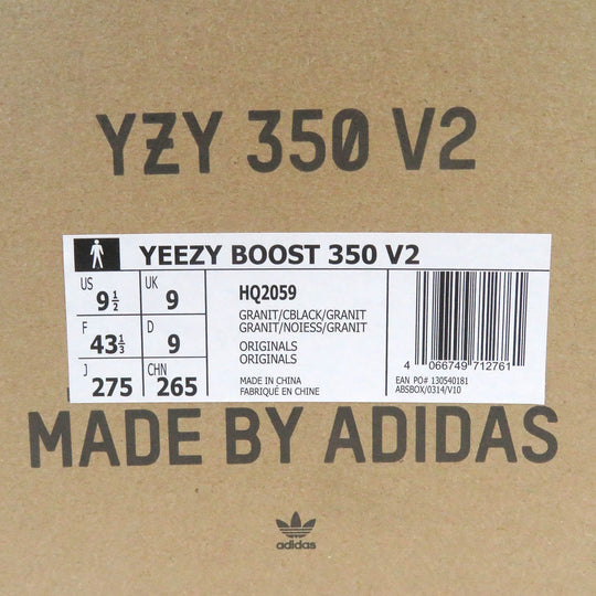 adidas Low cut sneakers HQ2059 Synthetic fiber, rubber sole charcoal YEEZY BOOST 350 V2 mens 43 1/2 Used Authentic