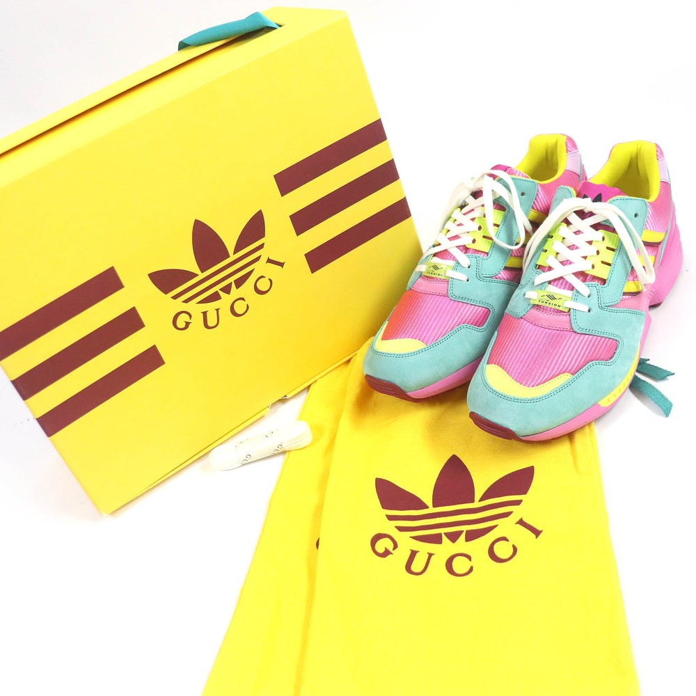 adidas Low cut sneakers 721936 Suede, mesh multicolor Adidas x Gucci collaboration ZX8000 TORSION mens 46 Used Authentic