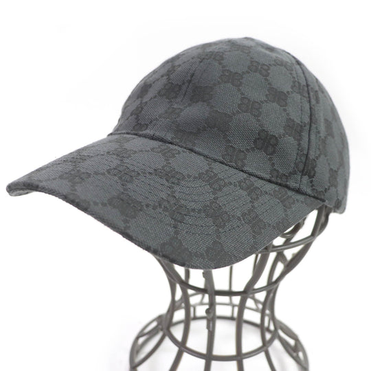 BALENCIAGA cap 680717 Outer: 64% polyester, Outer: 18% nylon, Outer: 18% cotton, Lining: 100% cotton gray Hacker Project HACKER CAP mens Used Authentic