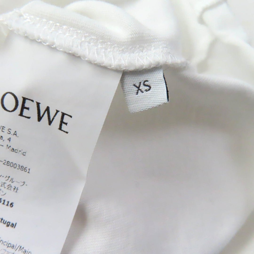 LOEWE Short sleeve T-shirt S359333XCC Main: 100% cotton, Part: 100% wool white Women XS Used Authentic