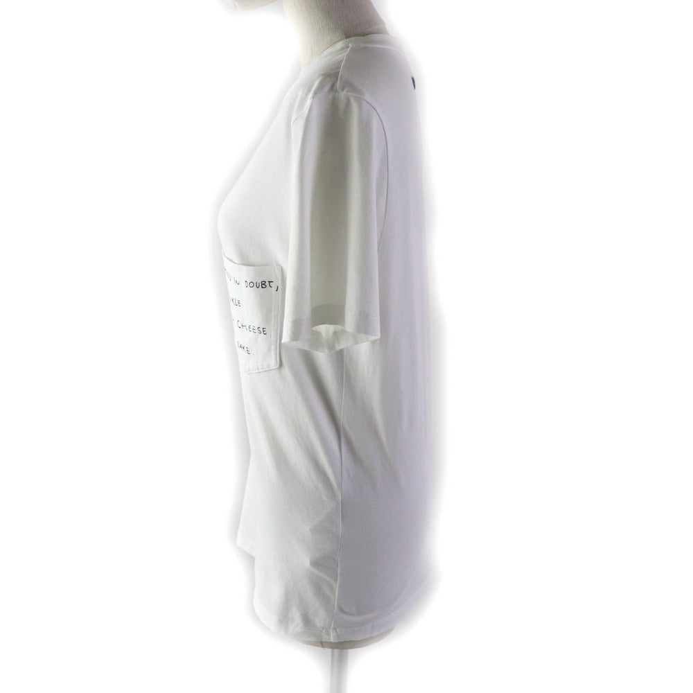 LOEWE Short sleeve T-shirt S359333XCC Main: 100% cotton, Part: 100% wool white Women XS Used Authentic