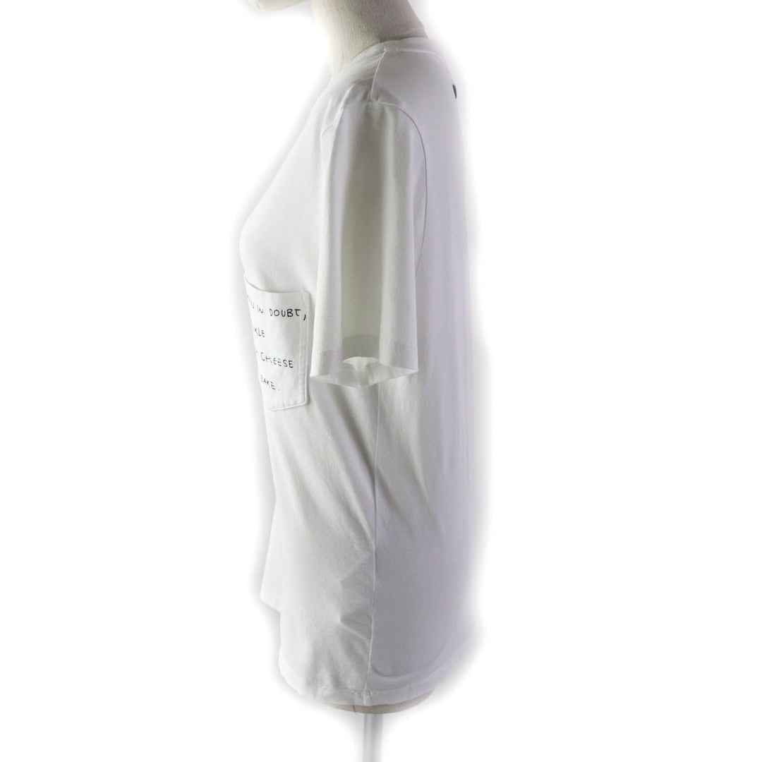 LOEWE Short sleeve T-shirt S359333XCC Main: 100% cotton, Part: 100% wool white Women XS Used Authentic