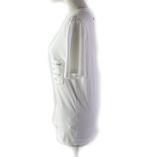 LOEWE Short sleeve T-shirt S359333XCC Main: 100% cotton, Part: 100% wool white Women XS Used Authentic