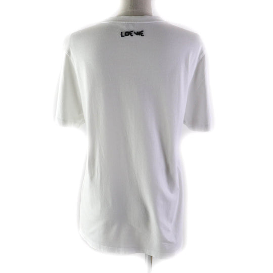 LOEWE Short sleeve T-shirt S359333XCC Main: 100% cotton, Part: 100% wool white Women XS Used Authentic