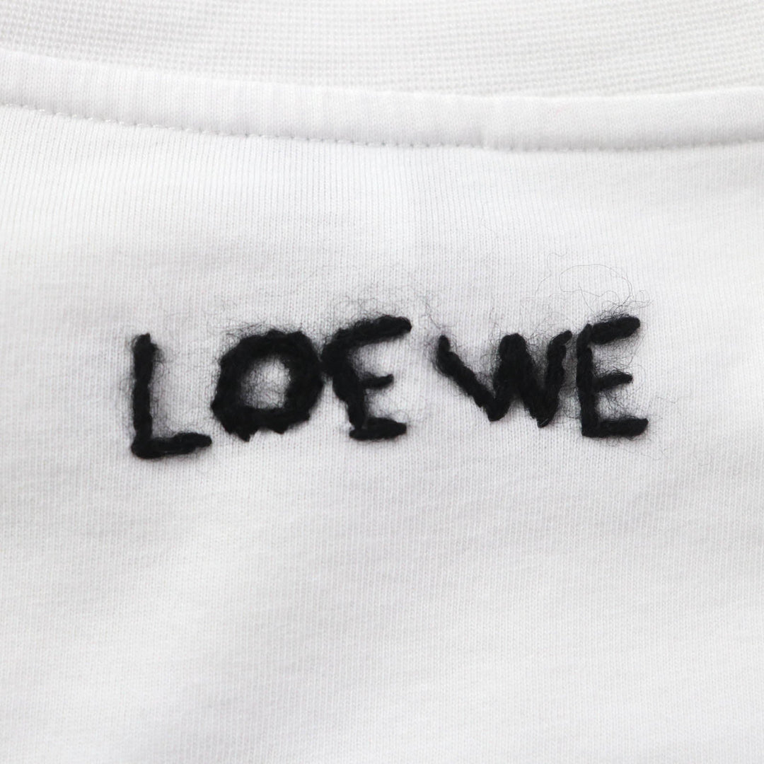 LOEWE Short sleeve T-shirt S359333XCC Main: 100% cotton, Part: 100% wool white Women XS Used Authentic