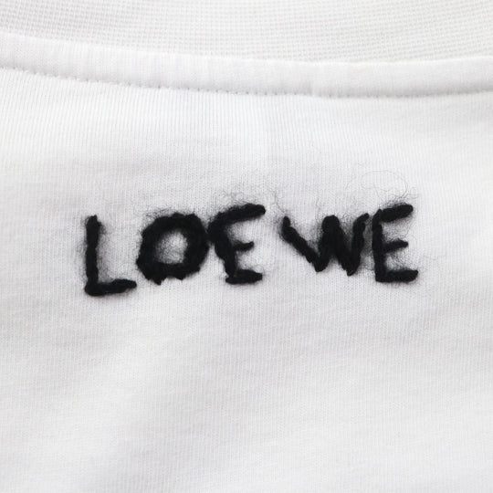 LOEWE Short sleeve T-shirt S359333XCC Main: 100% cotton, Part: 100% wool white Women XS Used Authentic