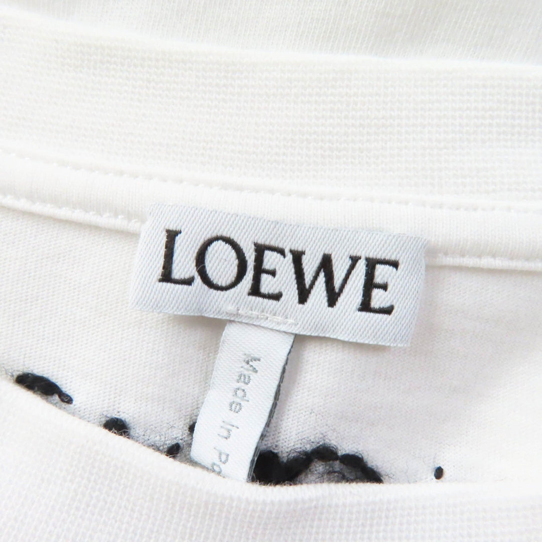 LOEWE Short sleeve T-shirt S359333XCC Main: 100% cotton, Part: 100% wool white Women XS Used Authentic