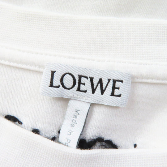 LOEWE Short sleeve T-shirt S359333XCC Main: 100% cotton, Part: 100% wool white Women XS Used Authentic