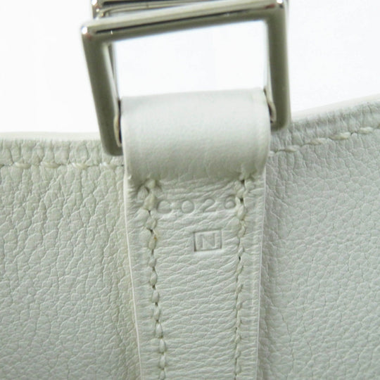 HERMES Handbag Swift, Palladium Metal white picotanlock micro Women Used Authentic